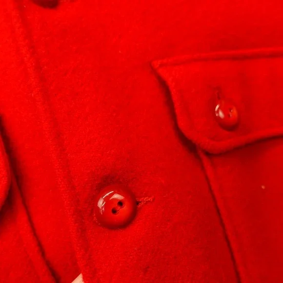 Vintage BSA Jac Shirt Jacket Mens S 38 Red Wool‎ Chore 50s Boy Scout of America